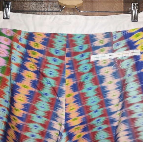 NWT MR. TURK Retro Ikat Multicolor Men's Swim Bathing Trunks Shorts 34 - Picture 6 of 7